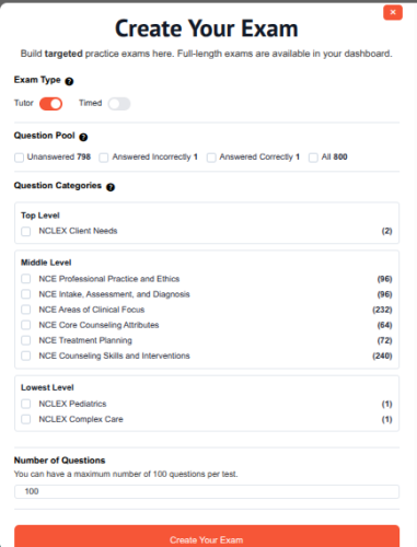 BoostPrep Exam Builder